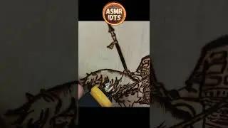 ANCIENT WARRIOR ASMR PYROGRAPHY HORSE'S MANE #asmr #pyrography #woodburning #art