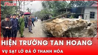 Cận cảnh đá đè sập nhà dân sau vụ sạt lở đá ở Thanh Hóa | Thời sự