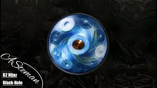 Asteman Handpan Black-Hole B2 Hijaz 10 Notes | Custom Scale Pantam hangDrum hand drum