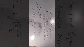 Easy way to find square root of a complex numbers.(Net/gate/SLST etc mathematics)