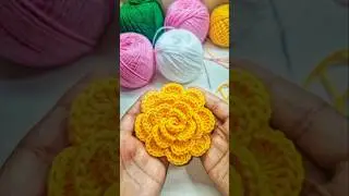 Flores a crochet f&aacute;cil y r&aacute;pido #crochet #flower
