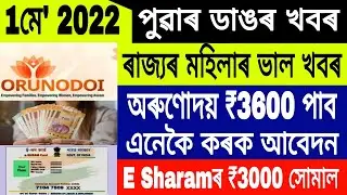 Assamese Big Breaking News || 1 May 2022 || E Sharam Card Latest News || Assamese Women Good News