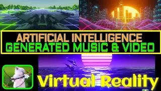AI Made This Music Video | Virtual Reality VR 3d Oculus | Synthwave No Copyright Background Music