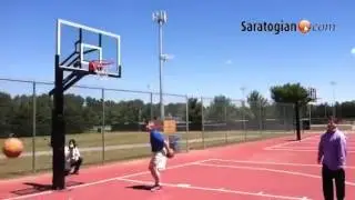 Clifton Park Supervisor Philip Barrett takes on Assemblyman Jim Tedisco on basketball court