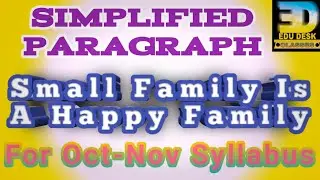 Class 10||Paragraph||Small Family Is A Happy Family||