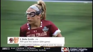 Belle Smith drives to cage and scores