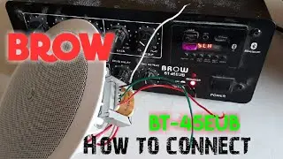 How to connect T-105U CEILING SPEAKER to BROW BT-45EUB amplifier