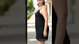 Plus Size Outfits - Black Square Neck Spaghetti Strap Shift Mini Dress #curvyfashion