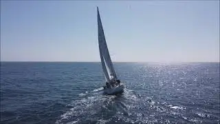 Swan 46 Sailing. Drone footage . Alex Bennett & Conrad Humphreys sailing onboard Ginny B.