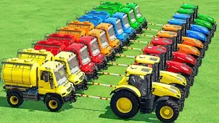 Towing With Colors | MINI Trucks vs Tractors Towing In Fs22 | Farming Simulator 22