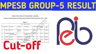 MPESB GROUP-5 RESULT OUT // CUT-OFF 2023