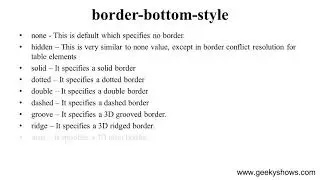 border bottom style in CSS (Hindi)