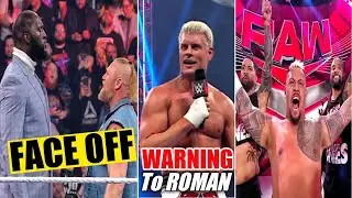 Bloodline Destroyed|Brock Lesnar And Omos Face Off |Cody Rhodes Warning Roman Reigns| Raw Highlights