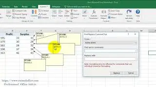 Quickly Find And Replace Text In Comments In Excel