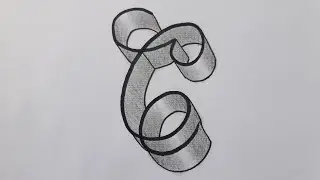 Drawing 3d Calligraphy Letter C Easy / How To Write Draw Capital Cursive For Beginners