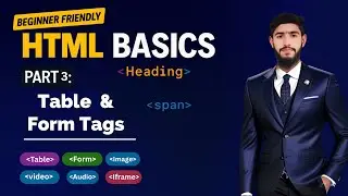 HTML Tutorial for Beginners | Learn Table, Video, Form, Image, iFrame & Audio Tags in HTML5