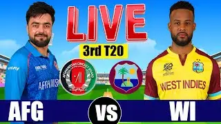 🛑WI vs AFG, 3rd Match | Afghanistan v West Indies 2026 - Live Cricket Match Score Commentary 1st Inn