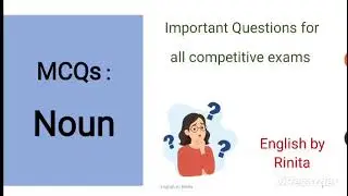 Noun MCQs Part -2 for all Competitive Exams || English grammar || English by Rinita
