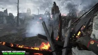 Video Game Ambience Asmr - War torn city with burning rubble,planes,(WW1)