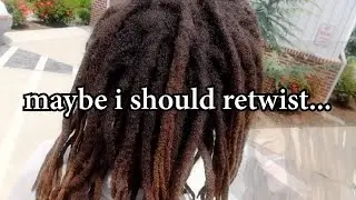 When I think about retwisting my semi freeform locs, this happens...