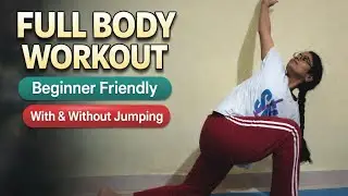 Full Body Workout for Beginners | With & Without Jumping | Fat Burn 🔥