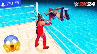 WWE 2K24 - Women's Water Royal Rumble Match | PS5