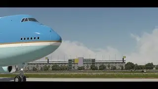 Air Force One Fly-By/Landing at Daytona 500 | X-Plane 11 | Felis 747 (VC-25A Mod)