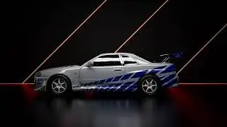 Nissan Skyline GTR R34 (Motion design | Cinema 4D + redshift)