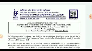 Good news IBPS PO Notification out!!