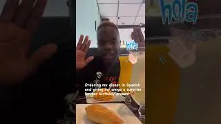 GIVING MY AMIGA A GIFT FOR HER BIRTHDAY  AND ORDERING FOOD IN SPANISH BY BABY JUNIOR THE SUPERSTAR