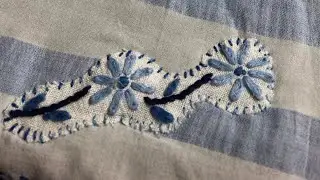 Easy slow stitch project - fabric envelope for your sewing projects, journal or treasures - part 2