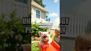 The Playful Piglet's Slide Adventure