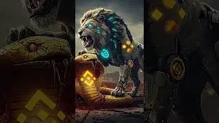 Bitcoin the Lion Crushes BNB the Cobra &ndash; Legendary Crypto Battle! #bitcoin #wallpaper #cryptobattle
