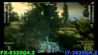 FX 8320@4.2 vs i7 3820@4.2 (World of Tanks)