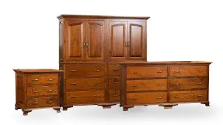 Solid Wood Bedroom Furniture Set | Armoire, Dresser & Nightstand #solidwood #woodworking