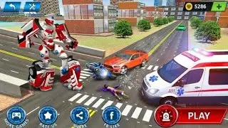 Ambulance🚑robot rescue game is a lifeguard robot rescue animal game.