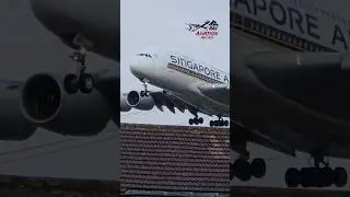 MIND BLOWING closeup!😳 Singapore Airbus A380 🇸🇬✈️👑. #singaporeairlines #airbusa380 #heathrowairport
