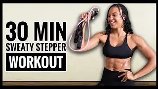 Total Body Stepper Workout | 30 Min Resistance Band Cardio & Strength (burn belly fat)