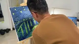 Vincent Van Gogh - Starry Night Over the Rhone (part3) Art Reproduction Oil Painting