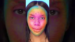 Viral Latex Squiggly Makeup Trend 🎨