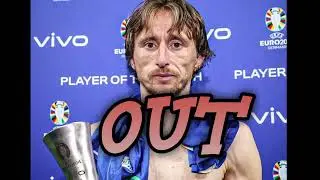 MODRIC COULD NOT HIDE THE PAIN IN HIS EYES DESPITE WINNING THE MAN OF THE MATCH AWARD AND HE WAS OUT