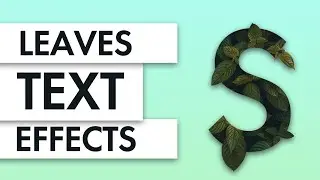 Realistic Leaves Text effect in Photoshop | Adobe Photoshop tutorial | #Shorts