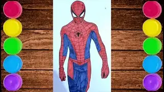 How to Draw and Colour Spiderman.