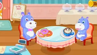 Chhote Hippo Ne Banayi Tasty Coffee | Kids Fun Game Story Cooking with Hippo: Restaurant Simulation 