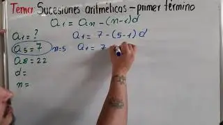 Sucesiones Aritméticas - Primer Término