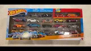 Hot Wheels 20 Pack Civic Dodge Shelby Cobra Honda CRX BMW Aston Martin Mach 1 Unboxing Show & Tell!