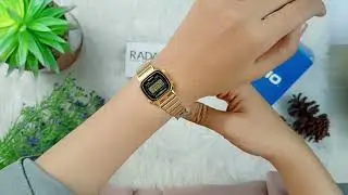 Casio Youth Vintage Black Dial Gold Stainless Steel