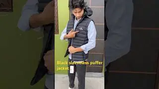 Black sleeveless puffer jackets #fashion #mensfashion #winterjacket #pufferjacket #shorts #style