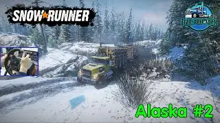 SnowRunner #2 - Super Heavy Logging in Alaska Snow Country - Steering wheel Logitech G29.