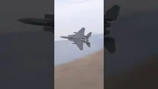 F-15E Strike Eagle turning and burning at low level!